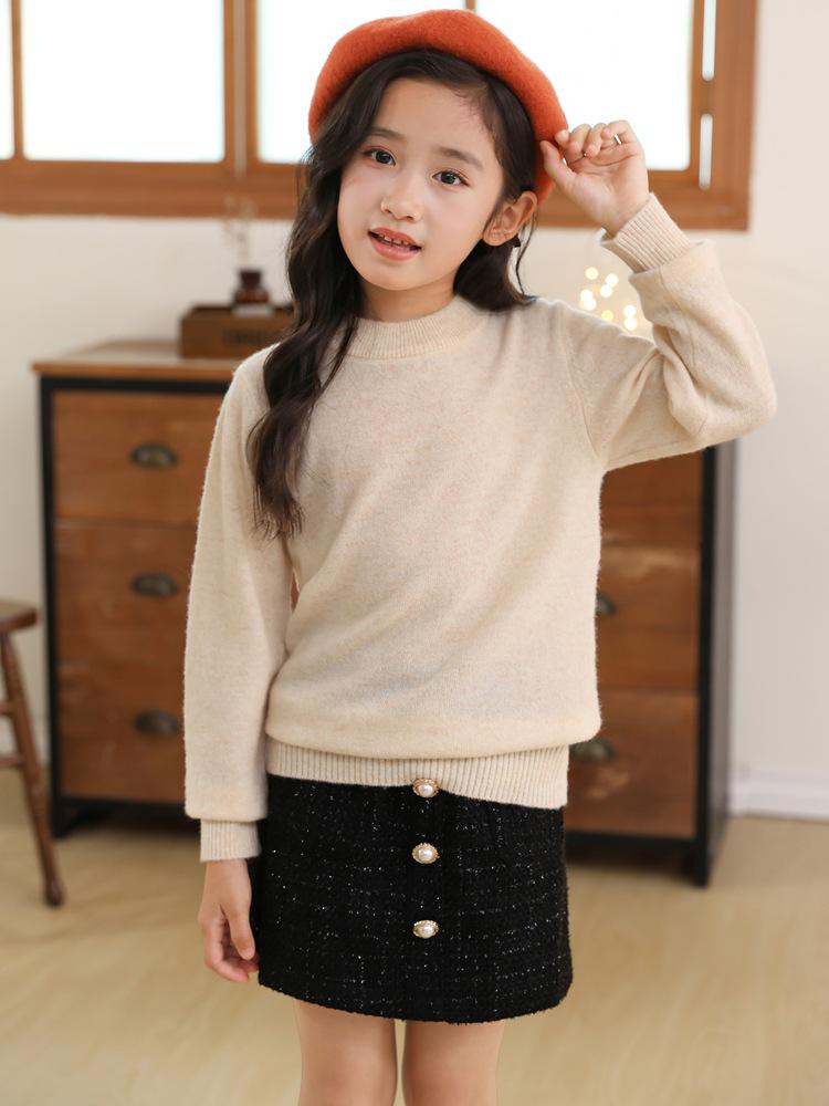 Pulover Premium pentru Copii din Cașmir Pur - Gât Mediu-Înalt, Tricot Cald de Toamnă/Iarnă pentru Băieți și Fete