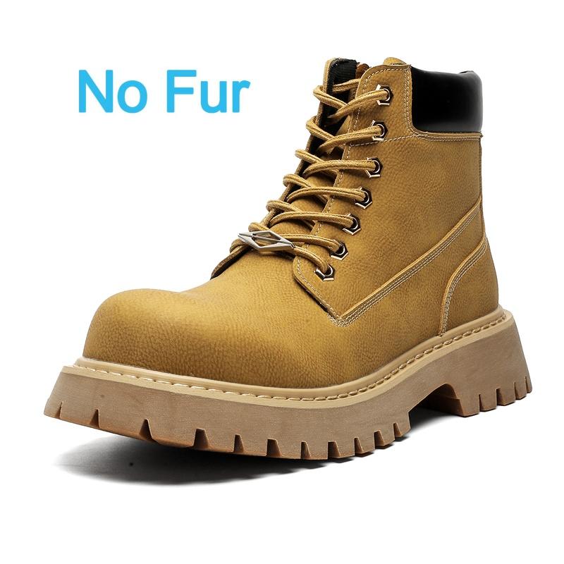 Mode Britischer Stil Herrenmode Outdoor Workwear Schuhe Marke Echtes Leder Rutschfest Dicke Sohle Stiefel 2024 Lässige Hohe Bequeme Stiefel