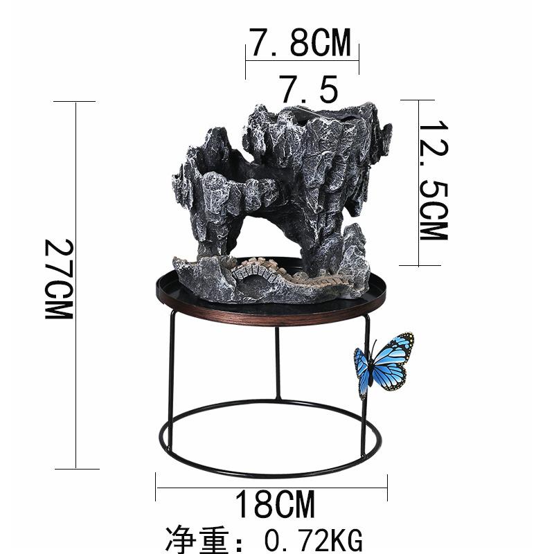 Wenzhu Succulent Basin Fortune Tree Bonsai Retro Rice Bamboo Indoor Good Raising Floating Island Suspended Iron Art Micro Landscape Basin
