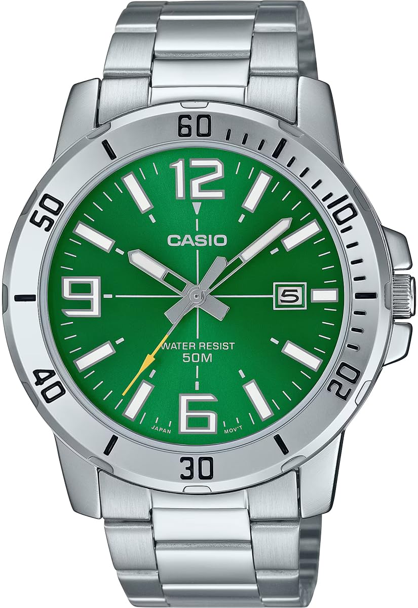 CASIO Standard Analog Quartz Watch Metal Band Green Overseas Model [Casio] Men s MTP-VD01D-3BV [Used]