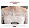 2025 Simple Korean Off-Shoulder Mid-Sleeve Plus Size Bridal Dress for Spring/Summer