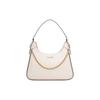 Wilma Logo Front Leather Shoulder Bag Large Women's Cream