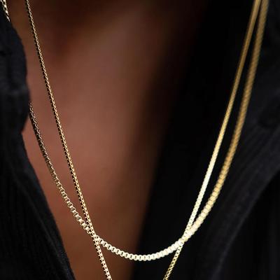 Roestvrijstalen Doosketting Ketting: Trendy Sleutelbeen Sieraden met Luxe Stijl en Veelzijdige Aantrekkingskracht