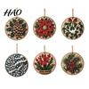 Handcrafted Christmas Tree Decor 6Pcs/Set Ornaments DIY Faux Pearl Art Kit, Hanging Decorations Craft Kit Holiday Gift for Lovers with Round