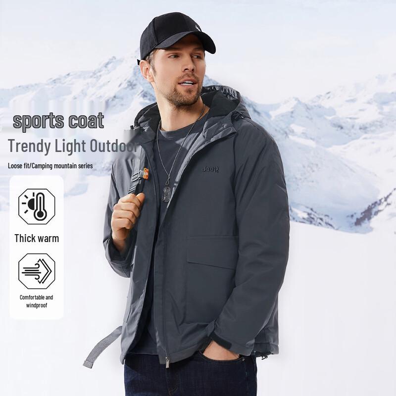 JEEP Men's Hooded Winter Padded Jacket