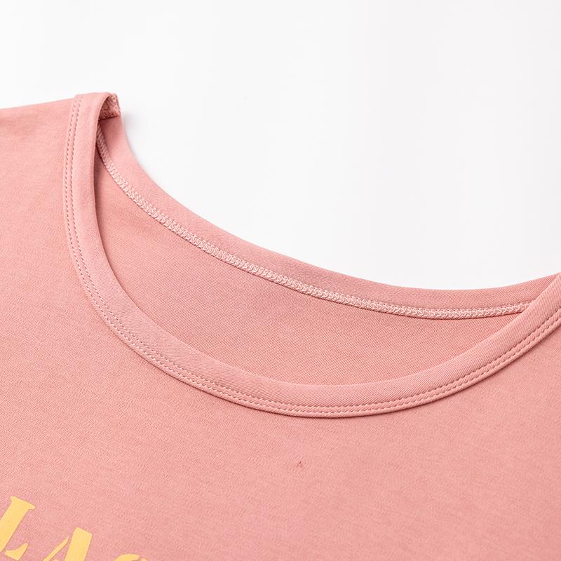 Fenteng [32 count pure cotton] summer new round neck short sleeved loose breathable women's nightgown thin version