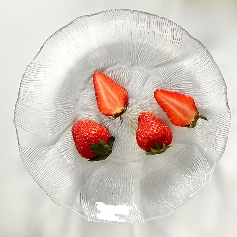 Lotus Pattern Glass Fruit & Candy Dish 27cm (Medium)