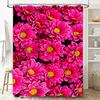 Bright Floral Shower Curtain Extra Large Pink Flower Print For Bathroom Decor Water-Resistant Fabric With Hooks Set Modern Home