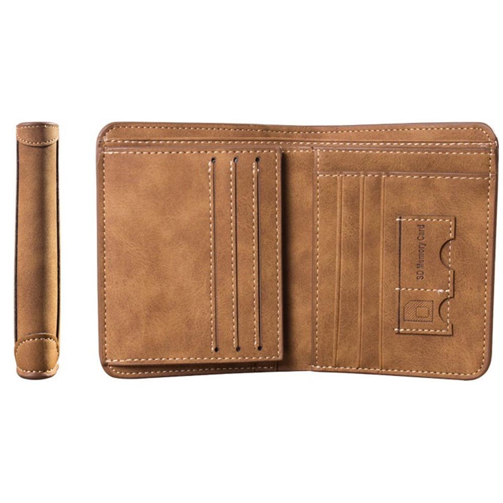 Men's Wallet Foldable Small Money Purses PU Leather Wallet Billfold Credit Card ID Holders