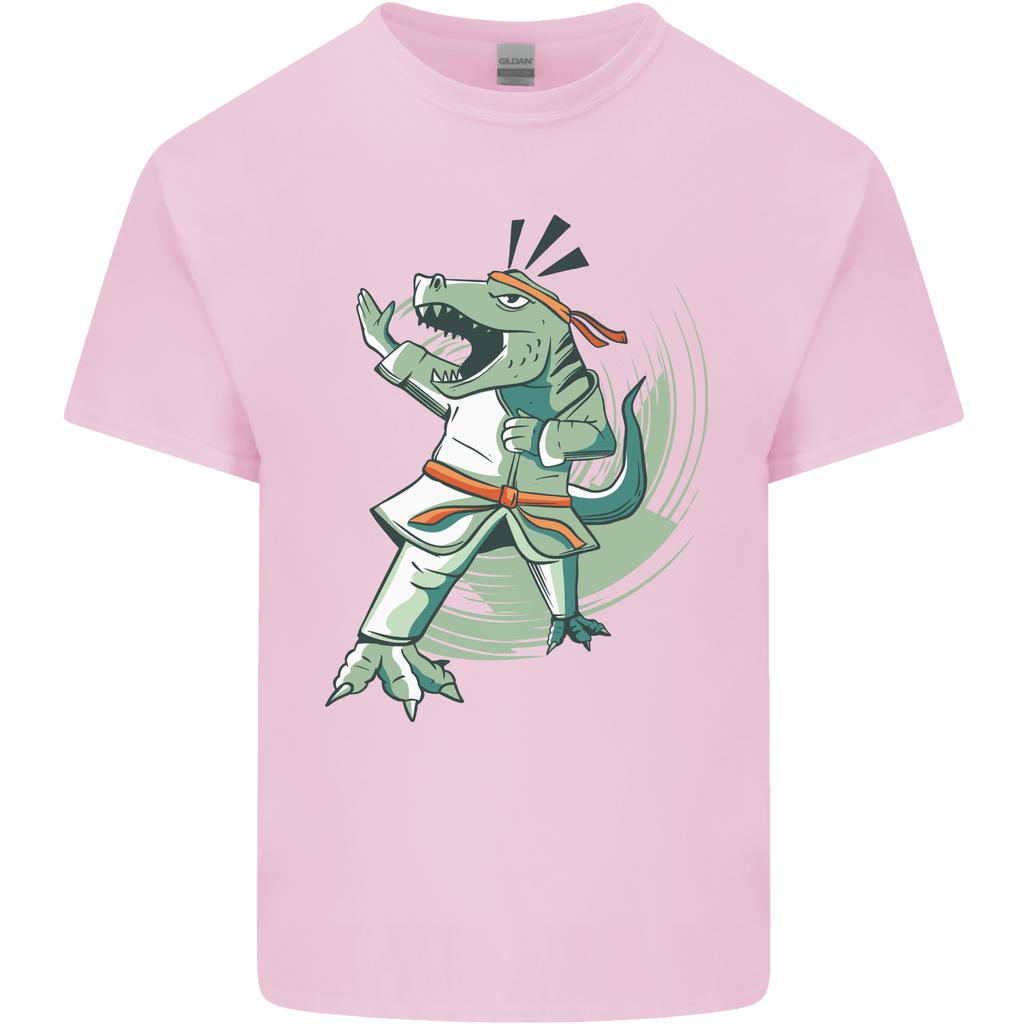 Karate TRex Dinosaur Unisexs Light Cotton TShirt
