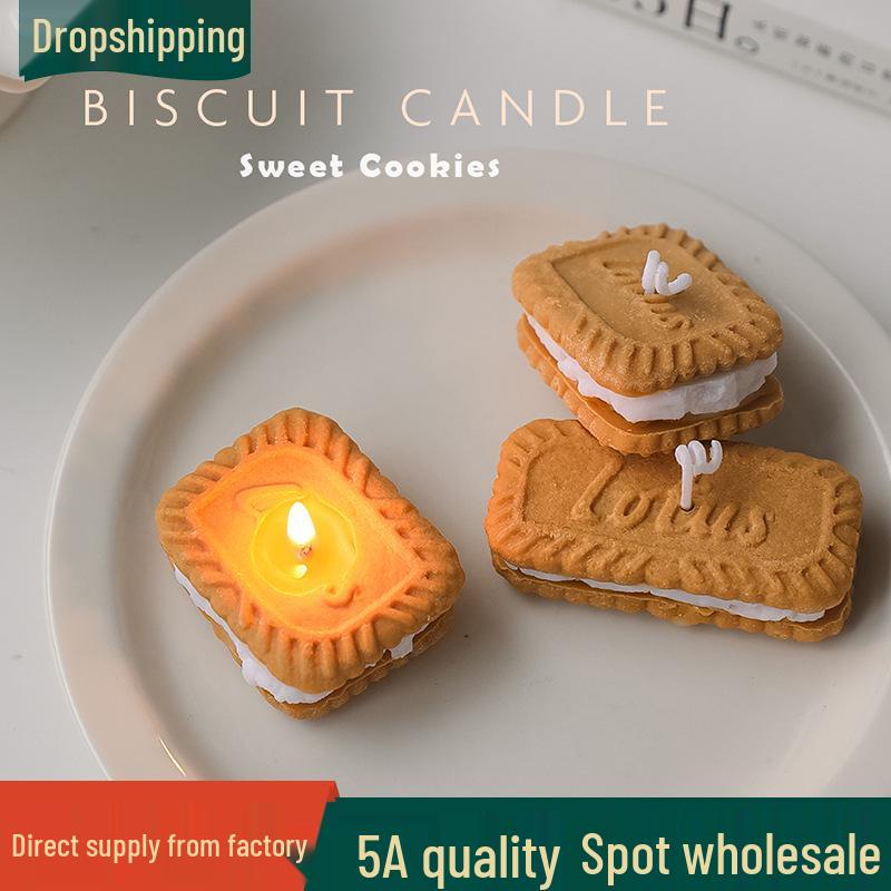 Caramel Cookie Soy Wax Candle - Creative Wedding Favors with Aromatherapy Gift Box