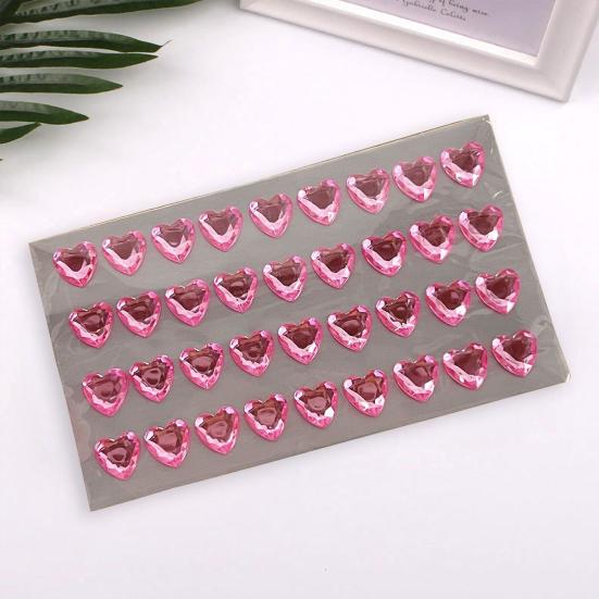 3D Faux Crystal Heart Sticker Self-Adhesive Easy To Apply Perfect for DIY Scrapbooking Journaling Supply