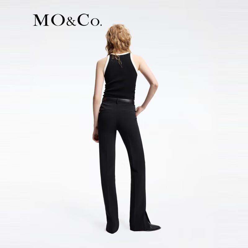 MO&Co. 2024 Spring High-Waist Slim Fit Slit Casual Pants
