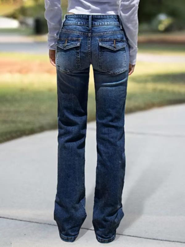 High-Waisted Women's Wide-Leg Jeans - European & American Style, Slimming, Versatile, Casual Korean Design