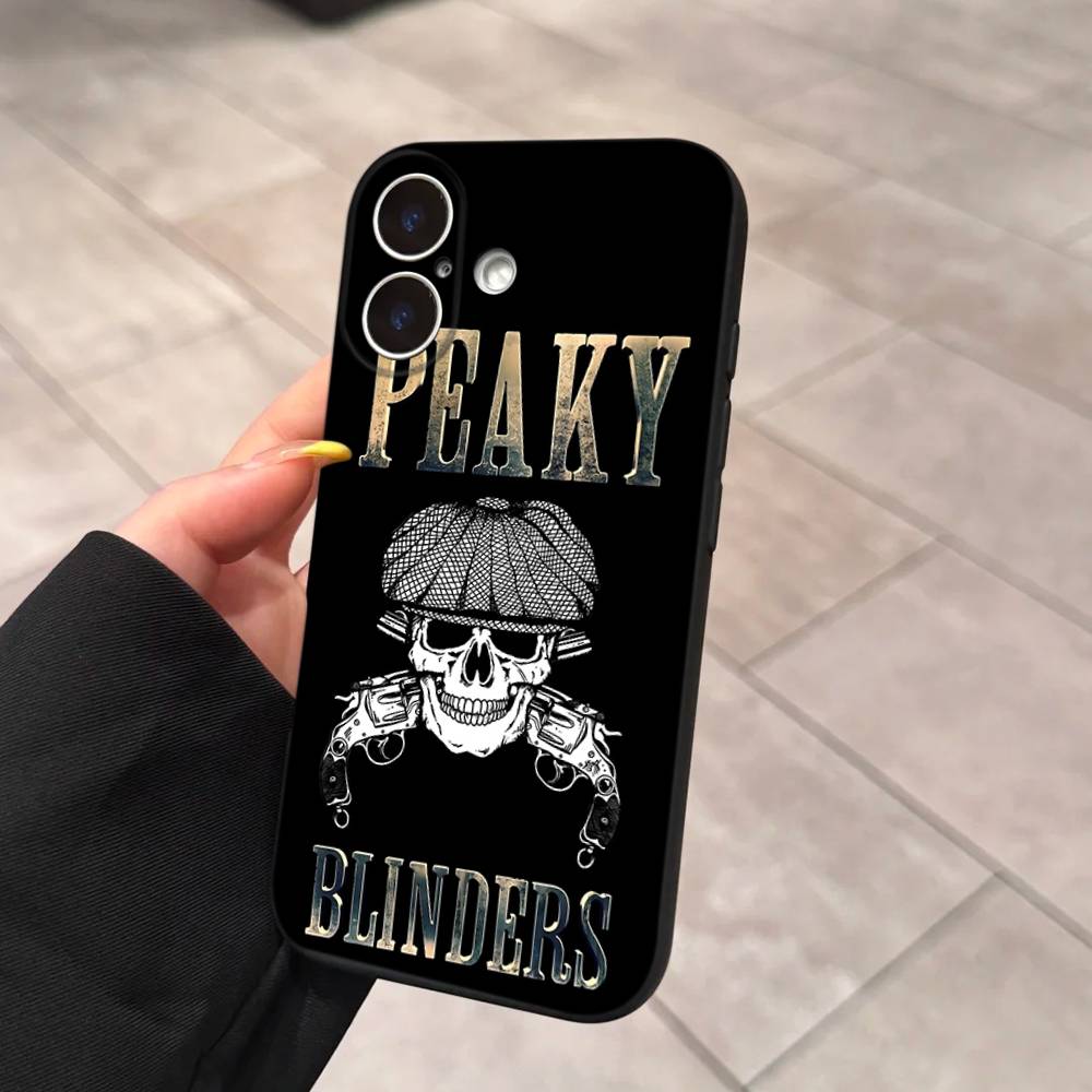Movie P-Peaky-S B-Blinders Phone Case For IPhone 17 16 15 14 13 12 11 Pro Max Plus Mini Soft Black Cover