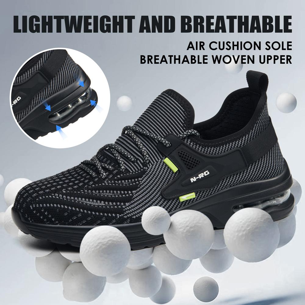 Fashion  work safety shoes Men Work Sneakers Steel toe shoes Puncture-Proof Indestructible shoes lightweight Security Boots