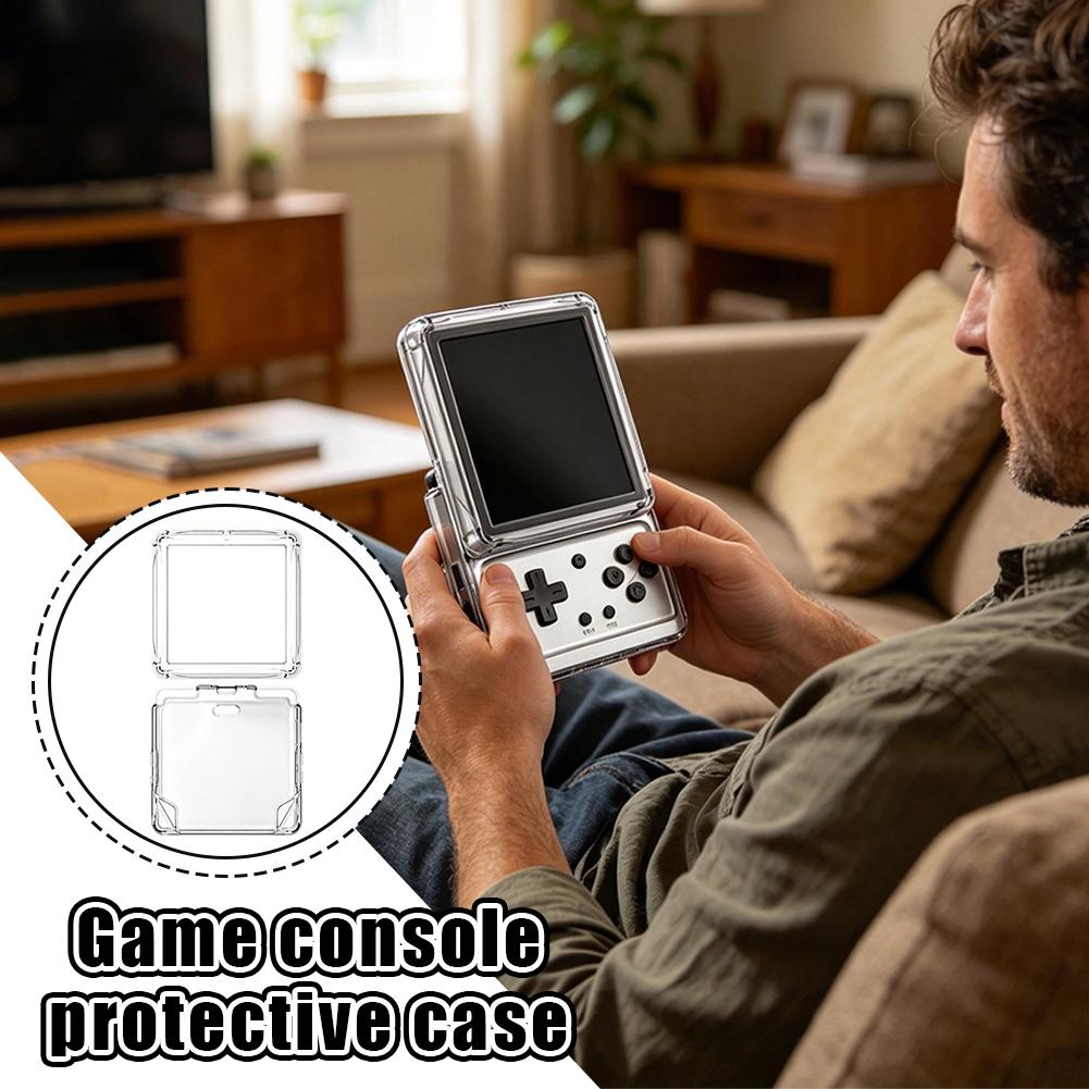 Weiche TPU-Schutzhülle für ANBERNIC RG Rotate Handheld-Spielekonsole Transparent Stoßfest Kratzfest Stoßfest Klar