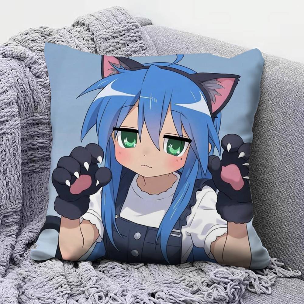 

Izumi Konata Lucky Star Anime Girl Home Sofa Cushion Covers and Aecorative Custom Pillow Covers 30x30 cm