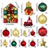 72 Pieces Christmas Tree Decorations Decorative Hanging Baubles Balls Ornaments Set