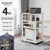 Floor-Standing Multi-Layer Mobile Printer Rack & Computer Host Organizer Cabinet