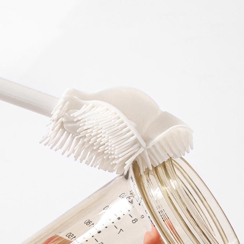 Silikonowa szczotka do kubków kubek do szorowania środek do czyszczenia szkła kuchnia narzędzie do czyszczenia długa rączka napój butelka kieliszek szklany kubek szczotka do czyszczenia