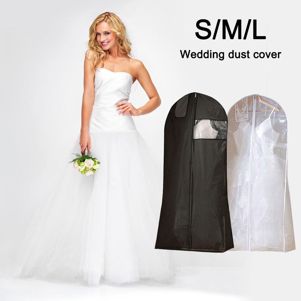 1Pcs Transparent Wedding Dress Dust Cover Double-sided Long Clothes Protector Case Home Wardrobe