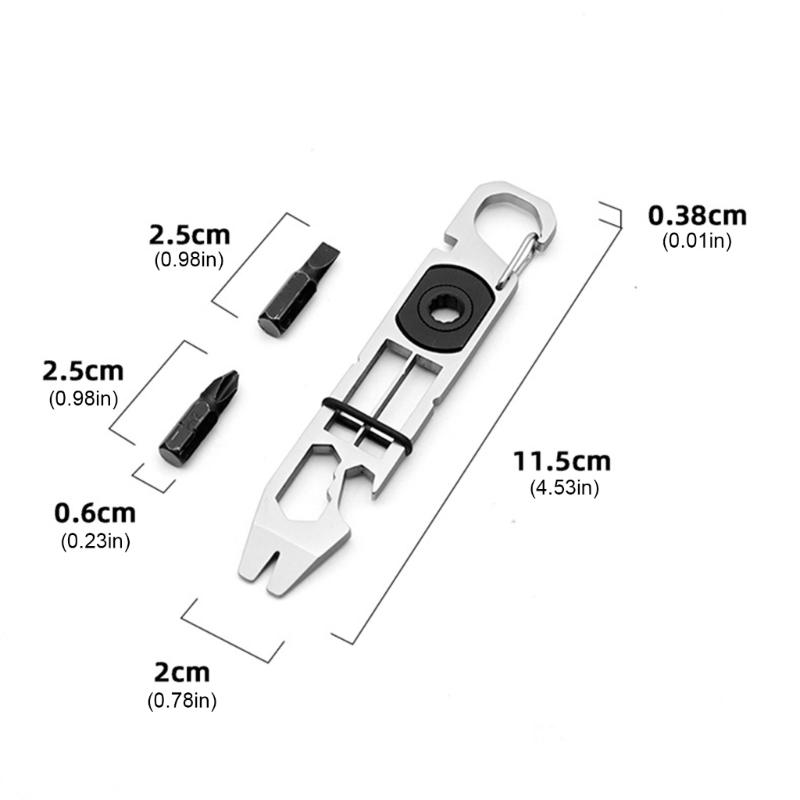 Multitool Steel Keychain Bottle Opener Keychain Clip Key Holder Keychain Clip Key Hook Outdoor Camping Buckle Keychain