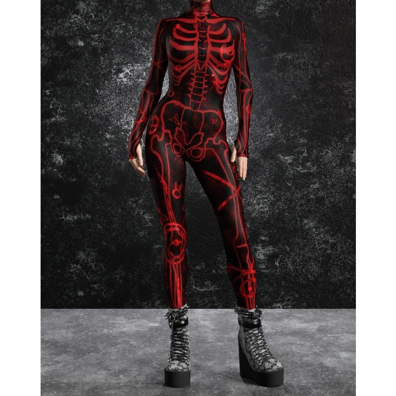 Unisex Cyberpunk 3D Digital Print Halloween Party Role-Playing Outfit for Women and Men Cosplay Costume Carnival Jumpsuit
