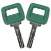 4PCS 11039228 Ignition Keys Compatible With Vol-Vo Loaders And Articulating Haul Trucks A20C A25C A30C A35C A40 DA25D DA30D A35D A40D Green