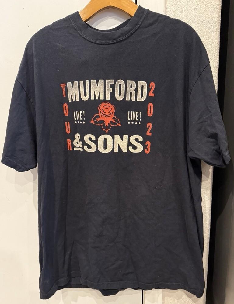 2023 Mumford And Sons Live Tour Promo Concert T-shirt Black Size XL DM102 Unisex T-Shirt XL