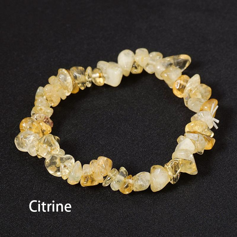 

Браслет из бисера из натурального камня, нерегулярный гравий, аметист, кристалл обсидиана, чакра, эластичные браслеты с веревочными звеньями для женщин, ювелирные изделия, подарок