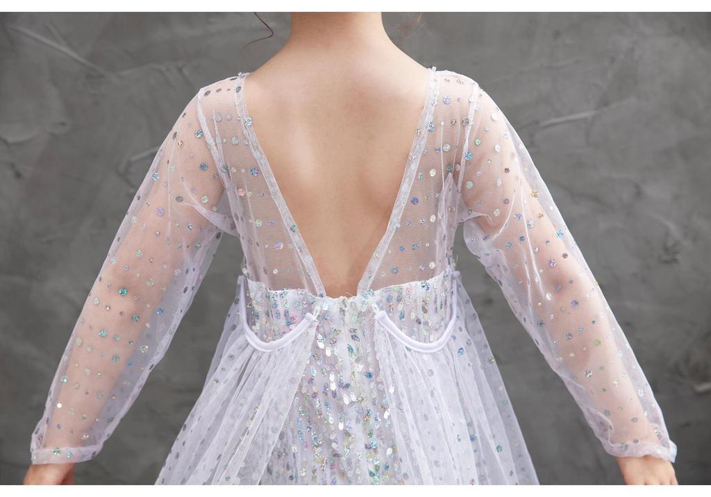 WISH Halloween Children's Elsa Frozen Princess Dress Skirt