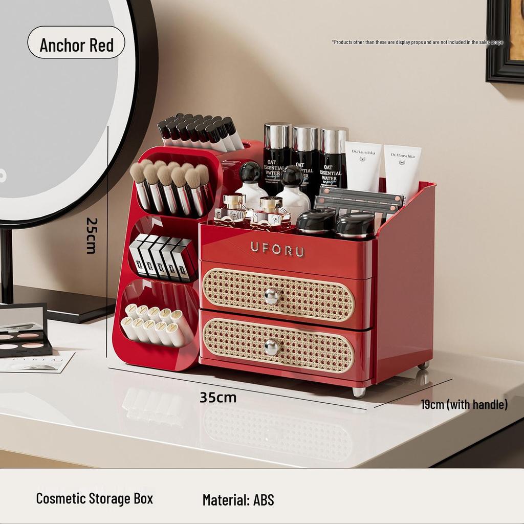 Luxuriöse Kosmetikaufbewahrungsbox: Multifunktionaler Organizer für Lippenstift & Hautpflege auf dem Schminktisch