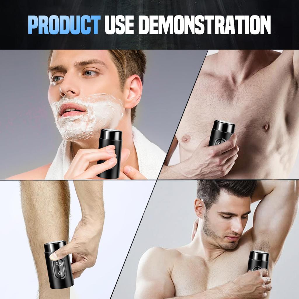 Mini elektrický holicí strojek Digitální displej USB dobíjecí Vodotěsný Mokrý Suchý Přenosný Cestovní Holicí Holicí strojek Muži Zastřihovač vousů Nástroj na odstraňování chloupků
