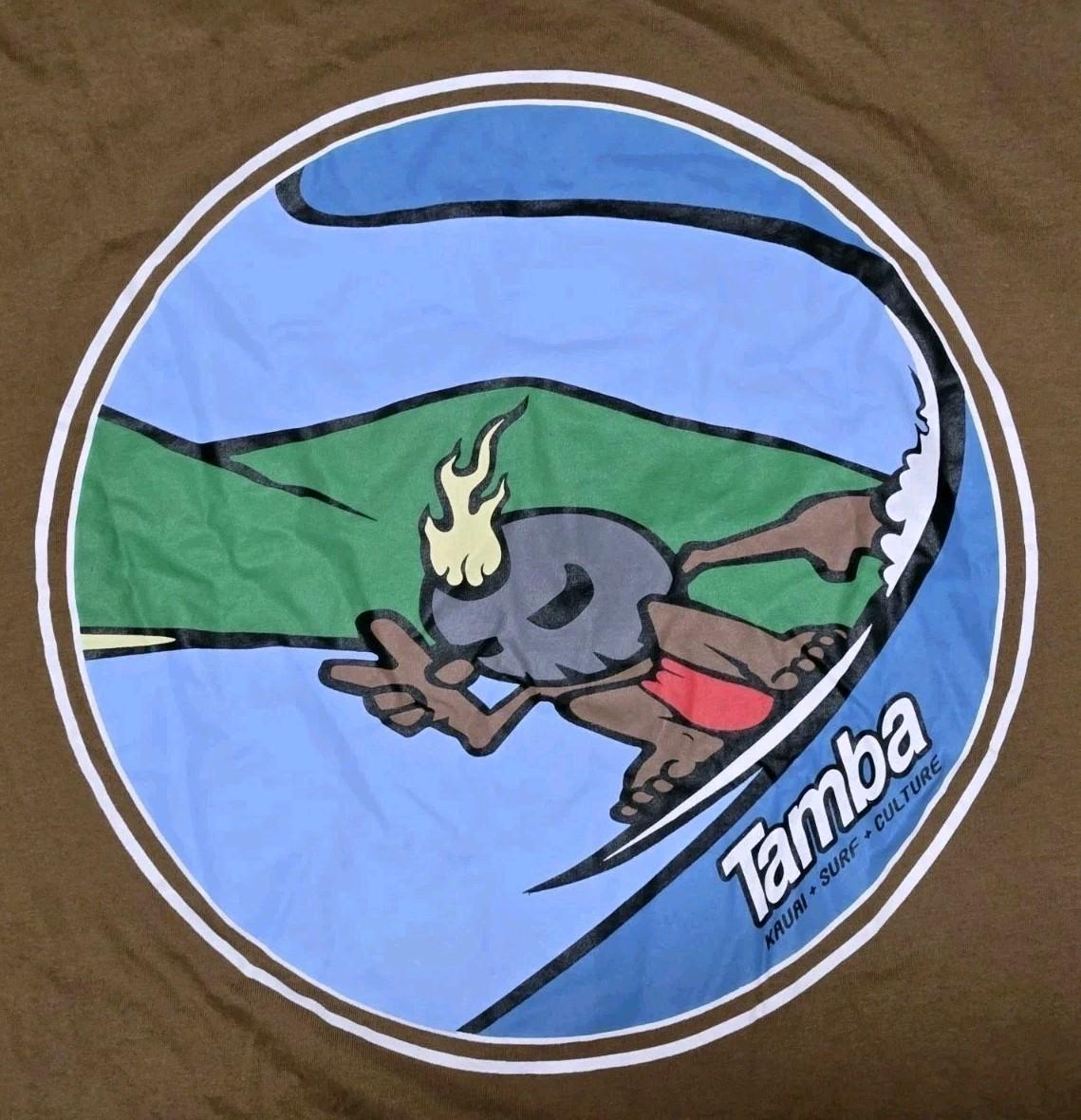 Tamba Surf Co. Kauai Shirt Men’s Medium Tan Short Sleeve Team Hawaii Surfing Unisex T-Shirt XXXL