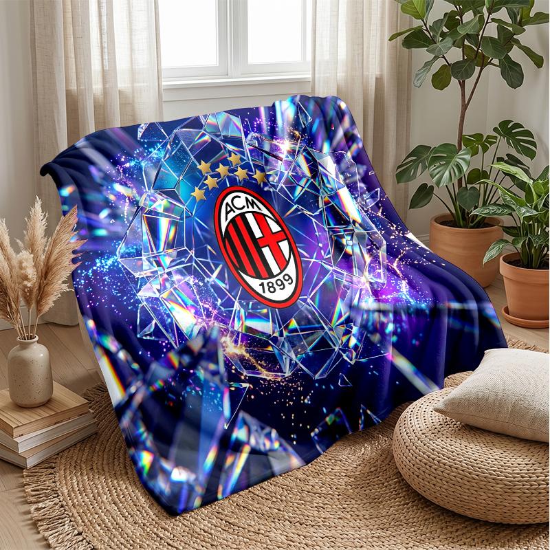 AC Milan Theme blanket Soft Flannel Blanket Plush Throw Blanket Cozy Sofa Bed Blanket for Home Decor