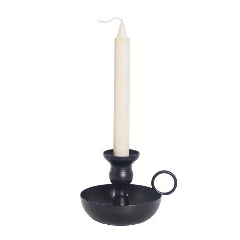 1 Stück Kerzenhalter Vintage Charme Kerzenständer Runde Basis Spitzkerzenhalter für Dinnerparty