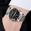 Iqiyi Men S Quartz Waterproof Analog buSineSS Metal Band Black Watch