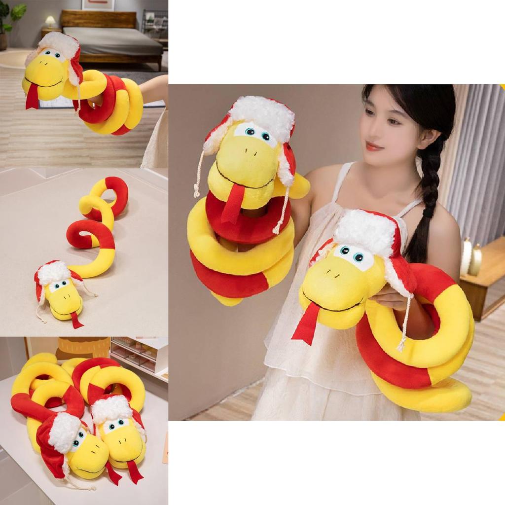 Adorable Plush Snake Toy For 2025 Year Of The Snake Festive Celebration Gift