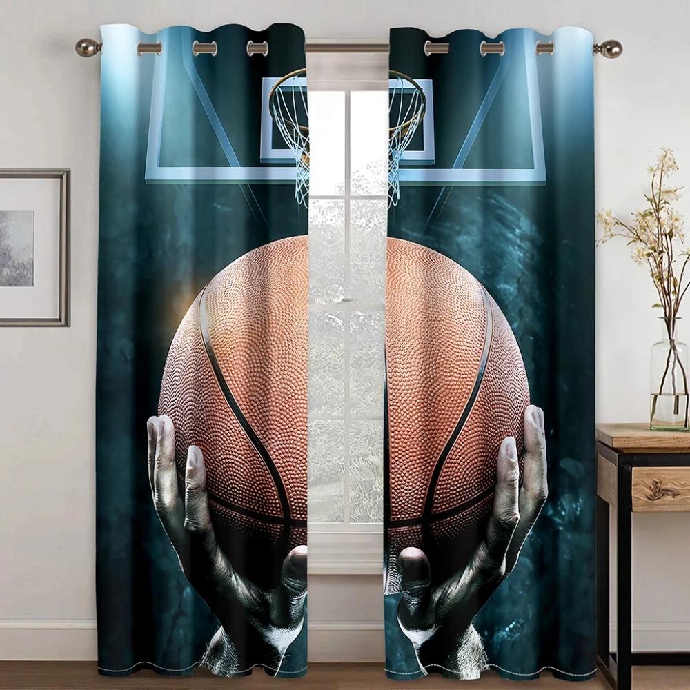 Sport Football Basketball  High Shading Curtain Cortina De Sombra Thick Clackout Drape for Living Room Gardinen Suitable for Boy