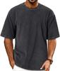 Oversized T Shirts for Men Short Sleeve Vintage Washed Basic Loose Tees