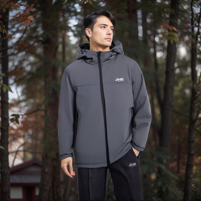 JEEP Men s Padded Hooded Winter Jacket L