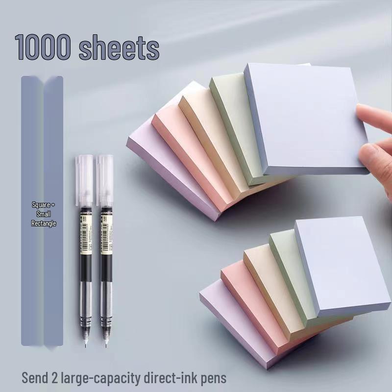 Morandi Colored Sticky Notes - Strong Adhesive, Small Strips for Students, Pure Color Memo Papers