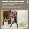 2 In 1 Camping Fan with LED Light Multifunctional Tent Ceiling Fan Rechargeable Tripod Fan Support