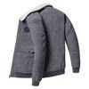 Chaqueta de pana de lana de cordero para hombre, chaqueta de invierno holgada y gruesa de terciopelo con solapa informal