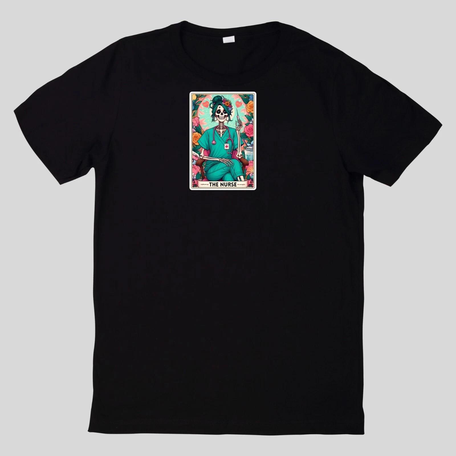 T-Shirt Lustige Skelett Tarot karte Baumwolle Fun Spaß Sprüche Lustig Cartoon M