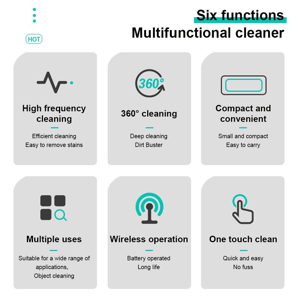 Contacts Lens Cleaning Machine Sonic Battery Powered Colorful Rechargeable 360 Degree Lenses Jewelry Watch Toy Washing Device