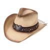 Western Cowboy Hat Xizang Travel American Straw Hat Photo Beach Sun Hat Full Style Graffiti Decoration