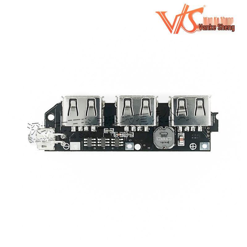 3-Port USB Power Bank Circuit Board: 5V 2.1A Boost Module for DIY 18650 Battery