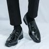 New Men Pointed Black Brown Slip On Casual Leather Shoes Male Tassels Loafers Wedding Dress Formal Flats Footwear